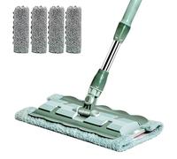Queensfinders Mop, 360° Rotatable Adjustable Cleaning Mops, Floor Mop With Stainless Steel Handle, For Home Floor Cleaning(green)