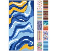 Queenshin Asciugamano da spiaggia in microfibra senza sabbia, ad asciugatura rapida, leggero, super assorbente, ideale per piscina oversize extra large 180 x 90 cm