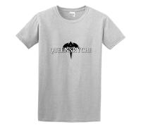 Queensrÿche Logo T-Shirt Man's Fashion Cotton Gray Clothes Unisex Tee 3XL