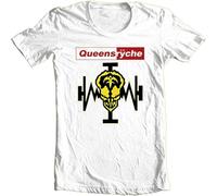 Queensryche Men's T Shirt 80S Metal Operation Mind Crime Rock Tee Shirt White L