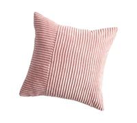QUEENYARD Federa per cuscino, in morbido velluto a coste, color crema, design con girandole per divano e camera da letto, con cerniere nascoste