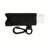 QUEENYARD Porta-rossetto, portachiavi elastico per rossetto, con clip, organizer per balsami per labbra, portachiavi da viaggio per donne e ragazze, Nero , 2.6x6cm/1.02x2.36inch