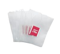 QUEENYARD Sacchetti per tè a fiori, in nylon di alta qualità, con chiusura superiore ribaltabile, con etichette, sacchetti filtranti per foglie sfuse, infusi, erbe biocompostabili