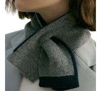 QUEENYARD sciarpa invernale, Caldo Maglia Sciarpa Corta per Ufficio Vestito Decorativo Collo Ghetta Collo Scialle Donne Neckwear Outdoor Indoor Sciarpa Incrociata, Grigio scuro, 65x19cm/25.59x7.48inch