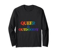 Queer Outdoorsy Arcobaleno Escursioni Campeggio Maglia a Manica