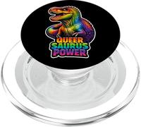 Queer Saurus Power Rainbow Dino Pride Design PopSockets PopGrip per MagSafe