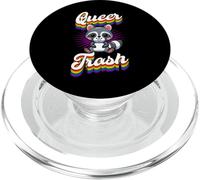 Queer Trash Gay Pride Arcobaleno Raccoon Amante LGBTQ PopSockets PopGrip per MagSafe