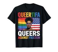 Queertifa I Queer Neri Contro Il fascismo resistono a nessun re LGBTQ Maglietta