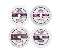 QUEFORET Dischi da Taglio 75mm 4 Pezzi - Disco Carburo per Legno, Disco Diamantato per Piastrelle, Disco Diamantato per Cemento, Disco Diamantato per Acciaio, con Albero 10mm