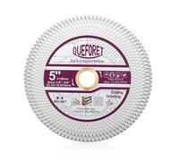QUEFORET Disco Diamantato per Piastrelle 125mm - Disco Taglio per Taglio e Smerigliatura di Gres Porcellanato Ceramica Marmo Pietra Artificiale, con Rondella, Maglia X