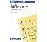 Quel che ho capito. Comprensione dei testi, prove di verifica, valutazione