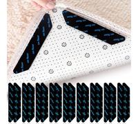 Quelcc 32 Pezzi Ferma Tappeto Antiscivolo, Antiscivolo per Tappeti, Antiscivolo e Riutilizzabili Tappeto Gripper, Adesivi Antiscivolo per Tappeti per Tappeti Tappetino per Tutti I Pavimenti Lisci