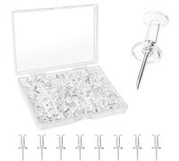 Quelcc Puntine per Lavagna Sughero, 120 Pezzi Puntine, Puntine per Sughero, Puntine da Disegno Trasparenti con Scatola di Immagazzinaggio, Puntine Trasparenti per Bacheca, Mappa, Bacheca di Sugher