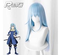 Quella volta che mi sono reincarnato come una parrucca cosplay melma Rimuru Tempest Parrucca 70 cm lungo rettilineo Capelli sintetici resistenti al calore Blu Rimuru Tempest