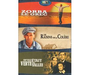 Qu'elle etait verte ma vallee;les raisins de la colere;zorba le grec