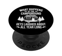 Quello che succede al campeggio viene riso tutto l'anno PopSockets PopGrip Adesivo