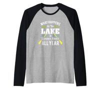 Quello Che Succede al Lago è Riso Tutto lanno Maglia con Maniche Raglan
