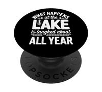 Quello che succede al lago rimane un ricordo ridente PopSockets PopGrip Adesivo