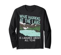 Quello Che Succede al Lago Viene Riso Tutto L'Anno Maglia a Manica