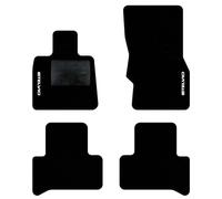 QUEMAR Tappetini Auto compatibili con Alfa Romeo Stelvio dal 2016 / Kit Tappeti Moquette e Gomma su Misura (Set 2 Anteriori + 2 Posteriori) / Ricami e Colori Personalizzati (Bordo Nero, 2 Ricami)