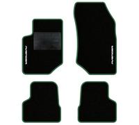 QUEMAR Tappetini Auto compatibili con Avenger anche Hybrid Electric dal 2023/ Kit Tappeti Moquette e Gomma su Misura (Set 2 Anter.+ 2 Post.)/ Ricami e Colori Personalizzati (Bordo Verde, 2 Ricami)