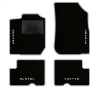 QUEMAR Tappetini Auto compatibili con Dacia Duster 2010-2017 / Kit Tappeti in Moquette e Gomma su Misura (Set 2 Anteriori + 2 Posteriori) / Ricami e Colori Personalizzati (4 Ricami, Bordo Perla)