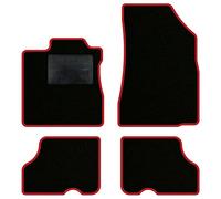 QUEMAR Tappetini Auto compatibili con Dacia Sandero e Stepway 2012-2020/Kit Tappeti Moquette e Gomma su Misura (Set 2 Anteriori+2 Posteriori)/Ricami e Colori Personalizzati (0 Ricami, Bordo Rosso)