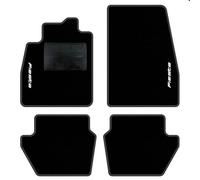 QUEMAR Tappetini Auto compatibili con Ford Fiesta MkVII 7 anche Hibrid dal 2017/Kit Tappeti Moquette e Gomma su Misura (Set 2 Anter.+2 Post.)/Ricami e Colori Personalizzati (2 Ricami, Bordo Antracite)