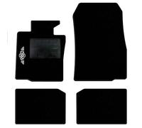 QUEMAR Tappetini Auto compatibili con MINI Countryman R60 Paceman R61 2010-2016/ Kit Tappeti Moquette e Gomma su Misura (Set 2 Ant.+2 Post.)/ Ricami e Colori Personalizzati (Bordo Nero, 1 Ricamo)