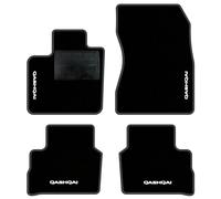 QUEMAR Tappetini Auto compatibili con Nissan Qashqai J12 dal 2021 anche e-Power/Kit Tappeti Moquette e Gomma su Misura (Set 2 Ant +2 Post)/ Ricami e Colori Personalizzati (Bordo Antracite, 4 Ricami)