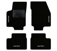 QUEMAR Tappetini Auto compatibili con Opel Astra G 1998-2006 / Kit Tappeti in Moquette e Gomma su Misura (Set 2 Anteriori + 2 Posteriori) / Ricami e Colori Personalizzati (4 Ricami, Bordo Nero)