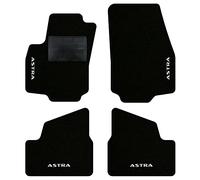 QUEMAR Tappetini Auto compatibili con Opel Astra H 2004-2011 / Kit Tappeti in Moquette e Gomma su Misura (Set 2 Anteriori + 2 Posteriori) / Ricami e Colori Personalizzati (4 Ricami, Bordo Nero)