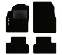 QUEMAR Tappetini Auto compatibili con Opel Astra J 2009-2015 / Kit Tappeti in Moquette e Gomma su Misura (Set 2 Anteriori + 2 Posteriori) / Ricami e Colori Personalizzati (1 Ricamo, Bordo Nero)