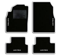 QUEMAR Tappetini Auto compatibili con Opel Astra J 2009-2015 / Kit Tappeti in Moquette e Gomma su Misura (Set 2 Anteriori + 2 Posteriori) / Ricami e Colori Personalizzati (4 Ricami, Bordo Bianco)