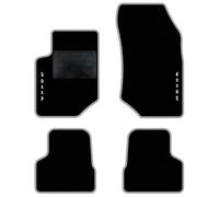 QUEMAR Tappetini Auto compatibili con Opel Mokka e Mokka-e dal 2021/ Kit Tappeti Moquette e Gomma su Misura (Set 2 Anteriori +2 Posteriori)/ Ricami e Colori Personalizzati (Bordo Perla, 2 Ricami)