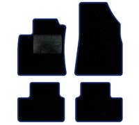 QUEMAR Tappetini Auto compatibili con Renault Clio V anche Hybrid dal 2019/ Kit Tappeti Moquette e Gomma su Misura (Set 2 Anter.+ 2 Poster.)/ Ricami e Colori Personalizzati (0 Ricami, Bordo Blu)