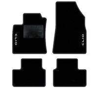 QUEMAR Tappetini Auto compatibili con Renault Clio V anche Hybrid dal 2019/ Kit Tappeti Moquette e Gomma su Misura (Set 2 Anter.+ 2 Poster.)/ Ricami e Colori Personalizzati (2 Ricami, Bordo Antracite)