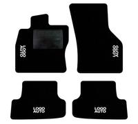 QUEMAR Tappetini Auto per Audi A3 8Y e Hybrid, Bordo Nero, 4 Ricami | dal 2020 / Kit Tappeti Moquette e Gomma su Misura / Set 2 Anteriori + 2 Posteriori / Ricami e Colori Personalizzati