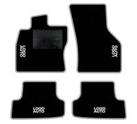 QUEMAR Tappetini Auto per Audi A3 8Y e Hybrid, Bordo Perla, 4 Ricami | dal 2020 / Kit Tappeti Moquette e Gomma su Misura / Set 2 Anteriori + 2 Posteriori / Ricami e Colori Personalizzati