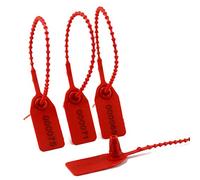 QUEMUONN Fascette stringicavo, Fascette fermacavi riutilizzabili in Nylon autobloccanti, sigilli di Sicurezza, 250 mm, Multicolore, Confezione da 100/500/1000 Pezzi(Red,1000)