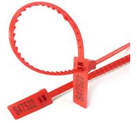 QUEMUONN Fascette stringicavo, Fascette fermacavi riutilizzabili in Nylon Regolabili antimanomissione numerate Multicolore Confezione da 100/500/1000(Red,1000)