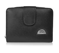 Quenchy London, Borsa da Donna in Pelle con Blocco RFID, Multi Spazio per Carte di Credito e Tasche con Chiusura a Cerniera, con Zip Intorno alla Sezione Monete - QL84M