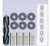 QUENPE For Ecovacs Deebot X1 OMNI / T10 OMNI Accessori Parti for aspirapolvere Robot Sacchetto for la polvere Filtro Hepa Spazzola laterale principale Mop Pattumiera Parti di ricambio (Size : 23PCS)