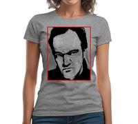 Quentin Tarantino Fine Art Maglietta classica a maniche corte da donna girocollo grigio, grigio., XL