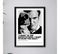 Quentin Tarantino - Quadro con Stampa e Cornice 40x30 - Poster Cinema Film