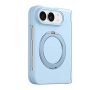 Quentis Magnetic Phone Case with 360 Ring, Slim Matte Cover for IPhoneDuo | Durable PC material with magnetic ring and screen protector, designed for IPhoneDuo users Light Blue