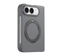 Quentis Magnetic Phone Case with 360 Ring, Slim Matte Cover for IPhoneDuo | Durable PC material with magnetic ring and screen protector, designed for IPhoneDuo users Grey