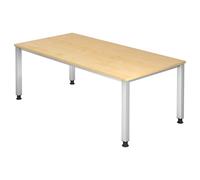 QUEO 2E S | Scrivania 200x100 regolabile in altezza Acero