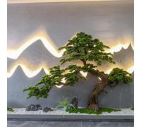 Quepiem Albero di Pino Artificiale di Benvenuto - Decorazione di Piante di Simulazione - Alberi di Pino Finti di Benvenuto per Il Paesaggio Domestico Paesaggio di Scale Interne(2.5x2m)