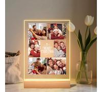 Quepitty Luce notturna in acrilico personalizzata, targa regalo personalizzata per coppie, amici o familiari, regalo unico per Natale, matrimonio o compleanno